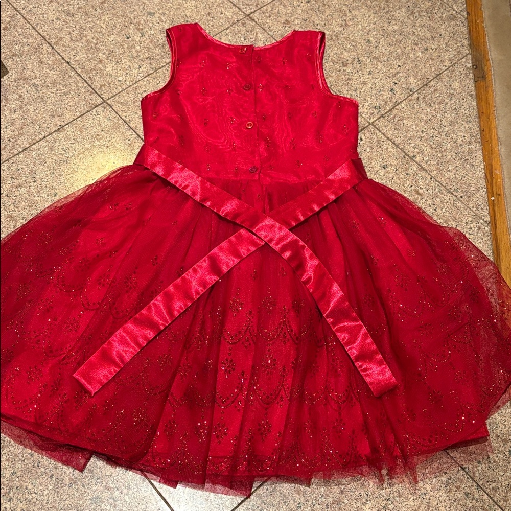 Lilt Vibrant Red Dress girls 10 - Picture 3 of 3